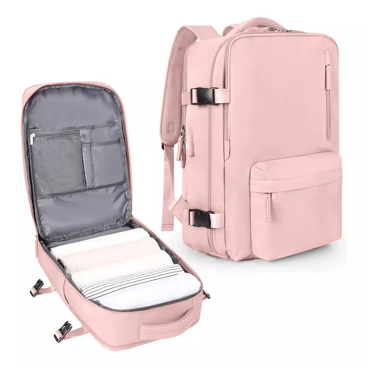 KUANGYE - Mochila De Viaje Cabina Avión Impermeable Viral Zapatos Usb