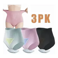 EDWINAYY - Pack 3 Calzón Faja Alto Invisible Faja Reductora Y Modeladora Muje