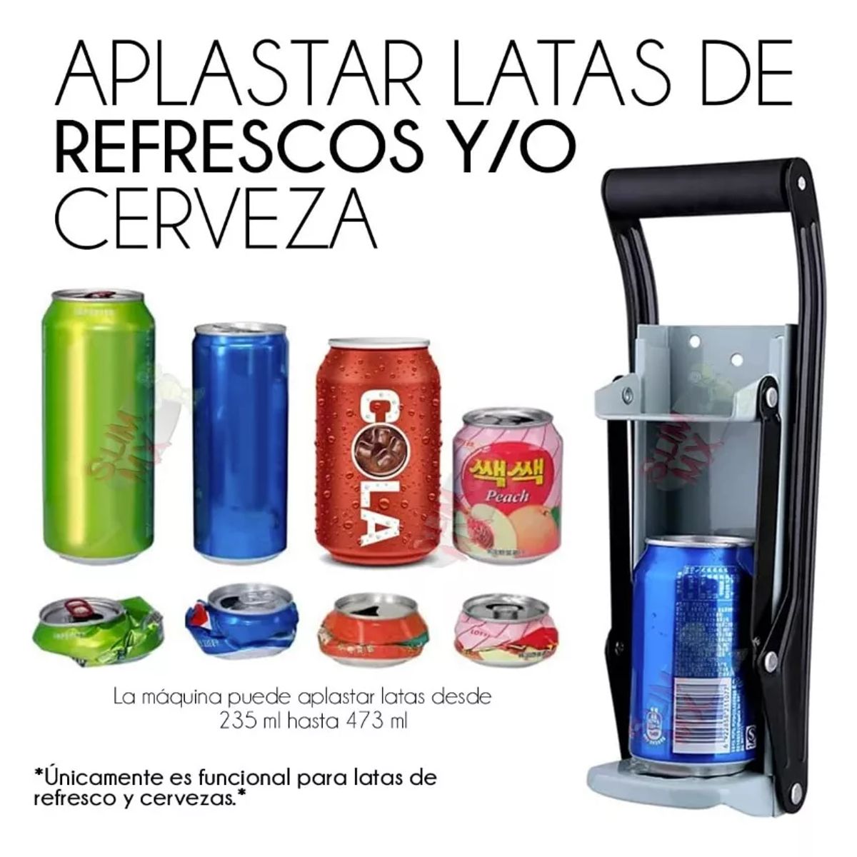 KUANGYE - Aplastador De Latas De Aluminio Negro_
