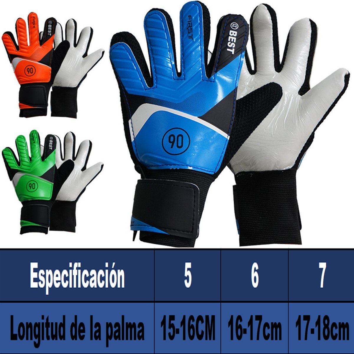EDWINAYY - Guantes Arquero Antideslizante De Futbol Para Ni?os Emulsión