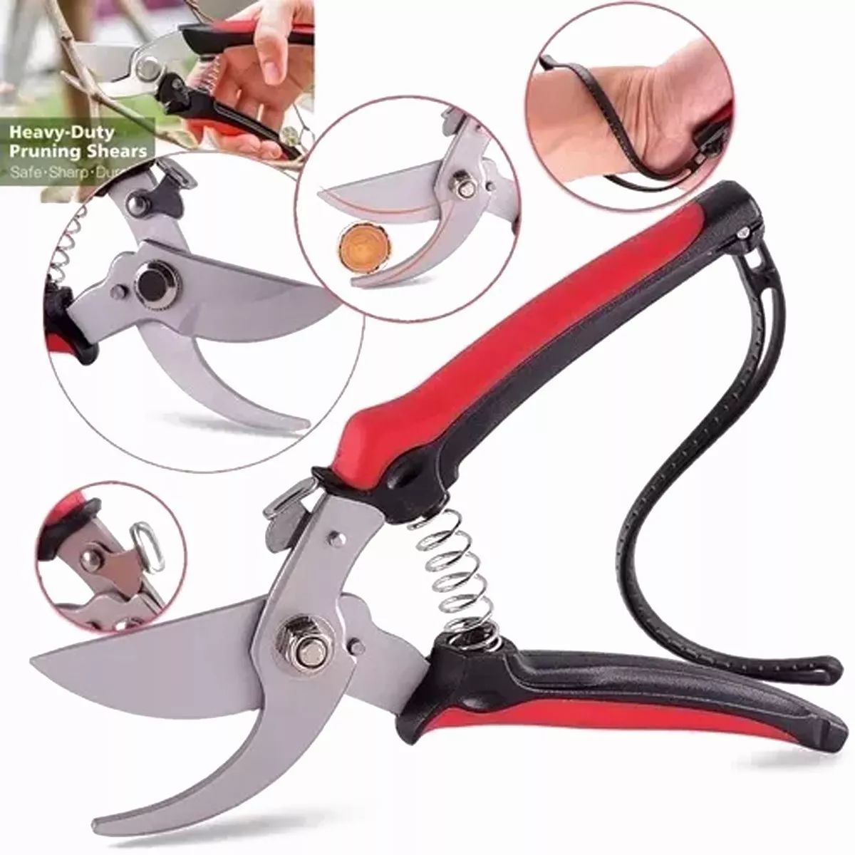 EDWINAYY - Tijeras Podar Profesional 8 Pulgadas Liviana Tijera