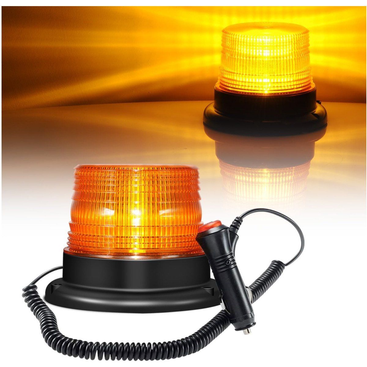 KUANGYE - Baliza Luz Led Ámbar Techo Iman 12v-24v