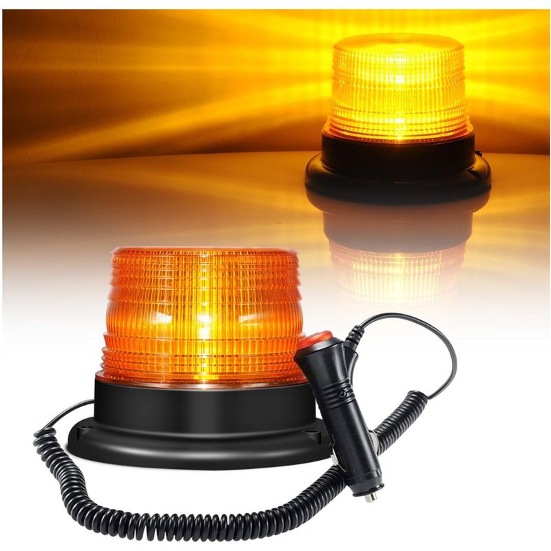 KUANGYE - Baliza Luz Led Ámbar Techo Iman 12v-24v