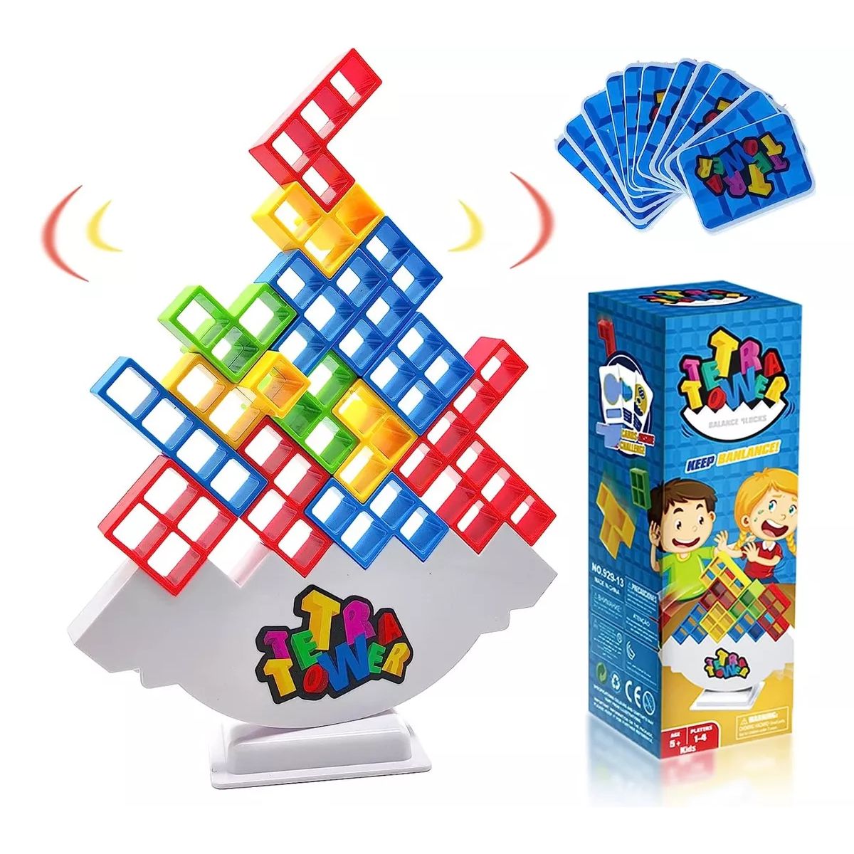 KUANGYE - Balanceo De Bloques Tetris 16 Piezas Tetra Tower