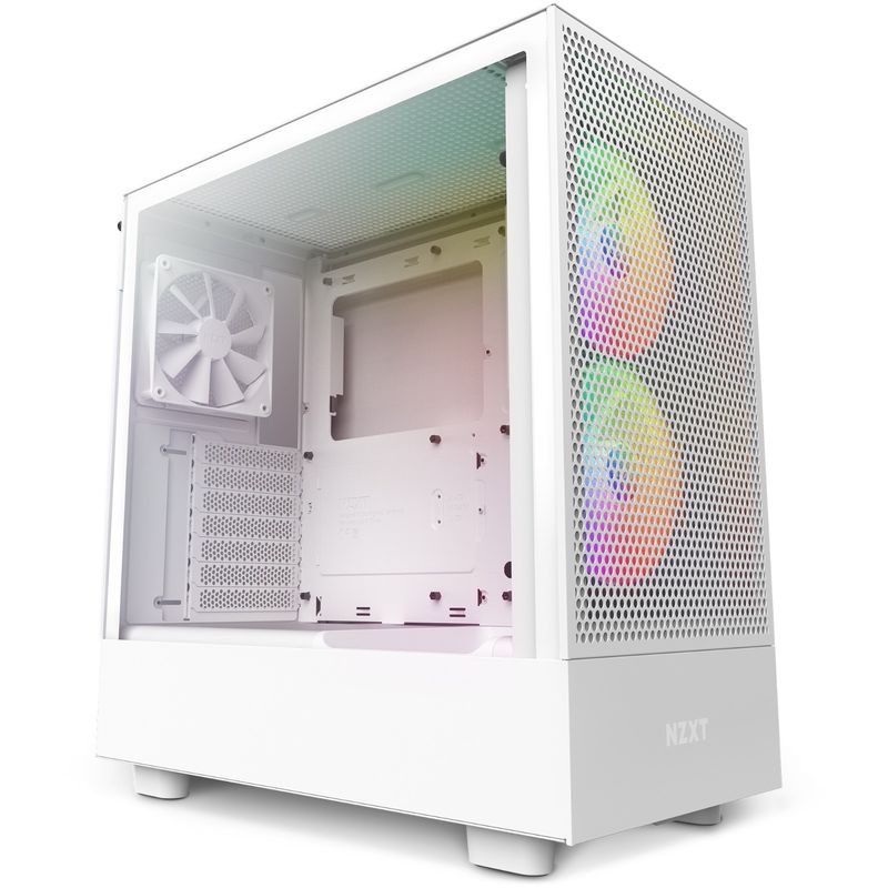NZXT - Gabinete NZXT H5 Flow RGB ATX Blanco