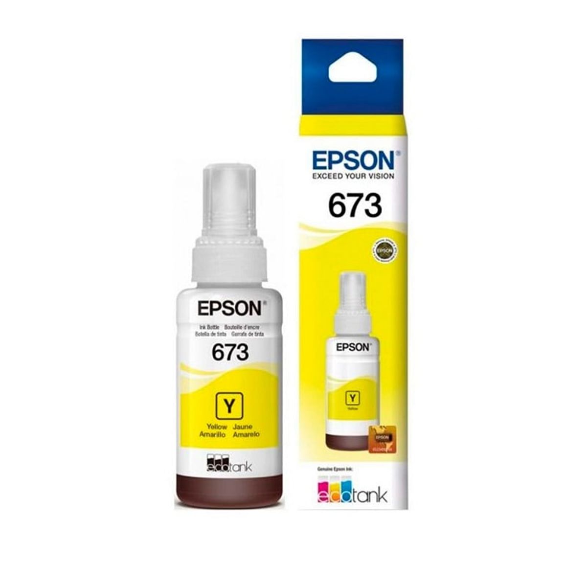 EPSON - Botella de Tinta Epson T673 70ml pág. 2.200 Amarillo T673420-AL