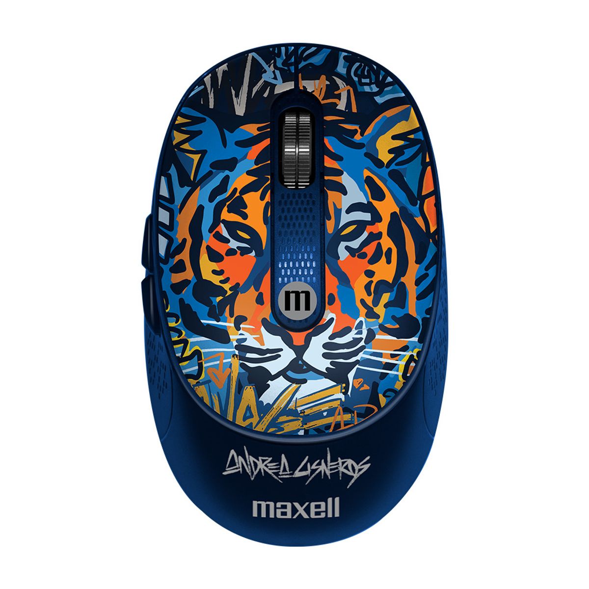 MAXELL - Mouse Inalámbrico Maxell Diseño Wild 4000dpi Usb/usb-c Tigre