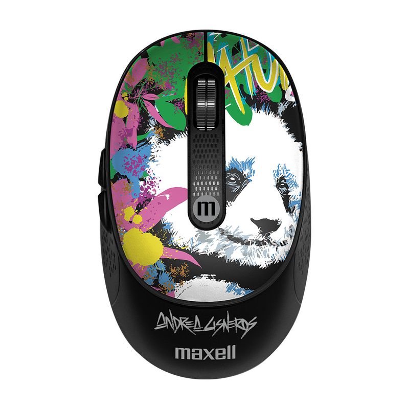 MAXELL - Mouse Inalámbrico Maxell Diseño Wild 4000dpi Usbusb-c Panda