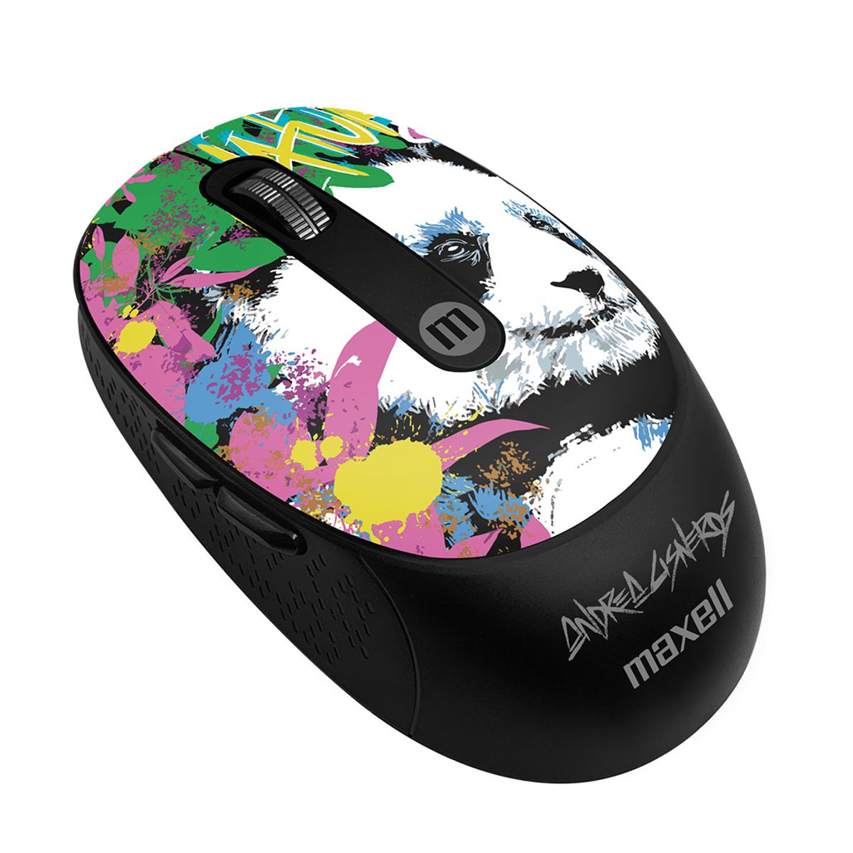 MAXELL - Mouse Inalámbrico Maxell Diseño Wild 4000dpi Usbusb-c Panda