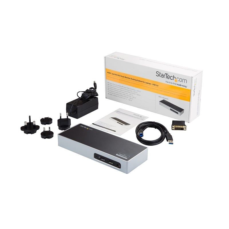 STARTECH - Docking Startech USB-A(2)/Jack3.5 a USB-A/RJ-45/USB-B Mutipuertos