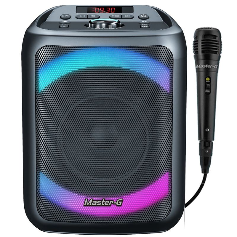 MASTER G - Parlante inalámbrico Bluetooth Cypher 6,5” con Karaoke
