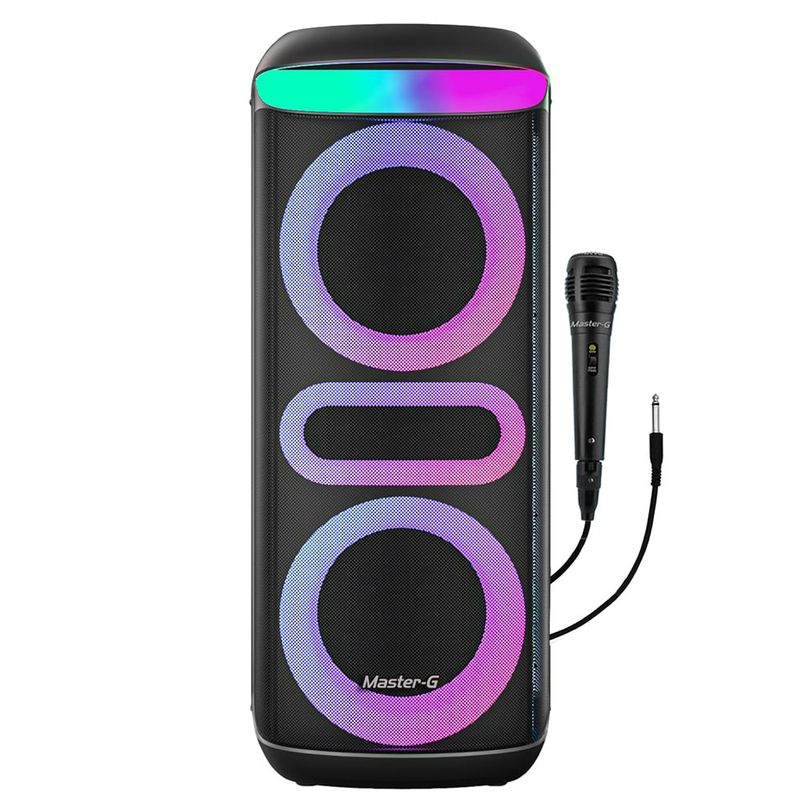 MASTER G - Parlante inalámbrico Bluetooth Zeus 8” con Karaoke