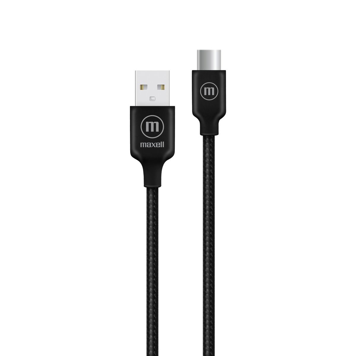 MAXELL - Cable Trenzado Usb A Usb-c Maxell 2 Metros Carga Rápida Negro