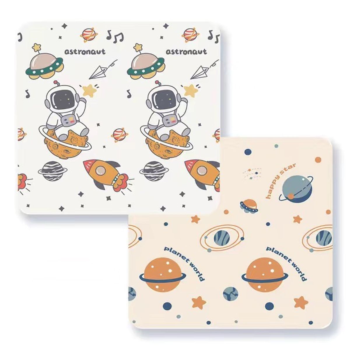 BABYLUNA - Alfombra Antigolpes Bebé Con Bolso 150x200x1cm Astronautas