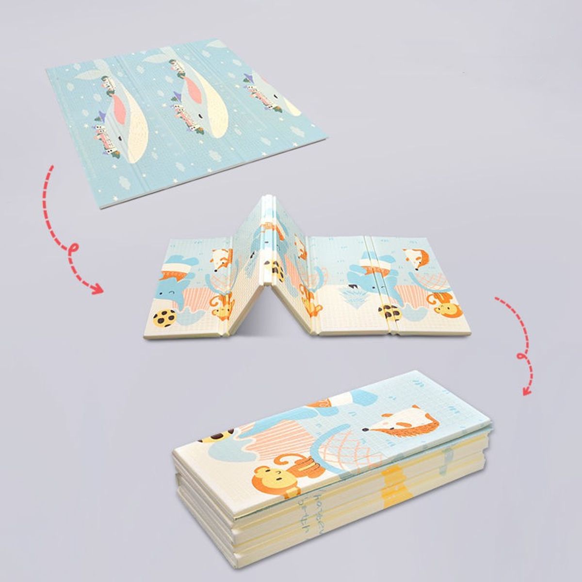 BABYLUNA - Alfombra Antigolpes Bebé Con Bolso 150x200x1cm Astronautas