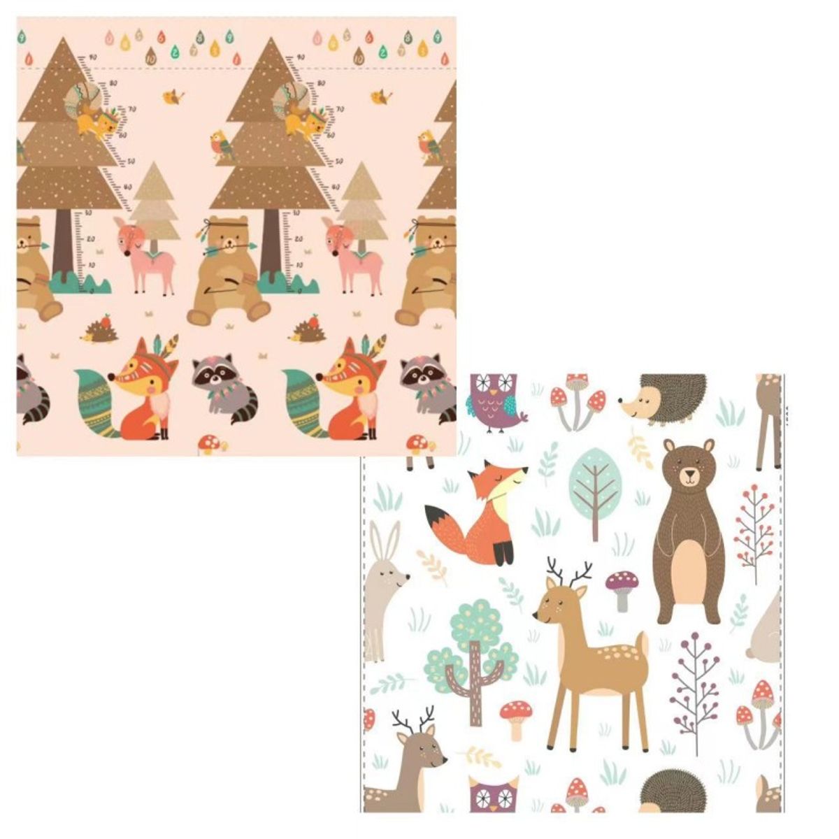 BABYLUNA - Alfombra Antigolpes Bebé Con Bolso 150x200x1cm Bosques