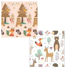 BABYLUNA - Alfombra Antigolpes Bebé Con Bolso 150x200x1cm Bosques