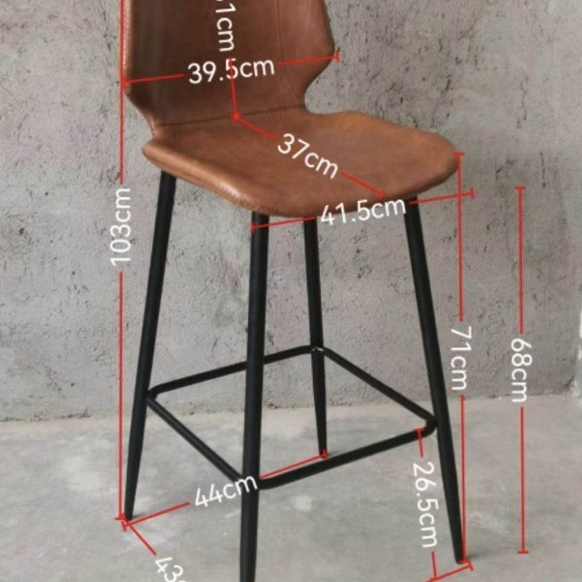 GENERICO - Silla de Bar New York 63 cm Cafe 4 Unidades