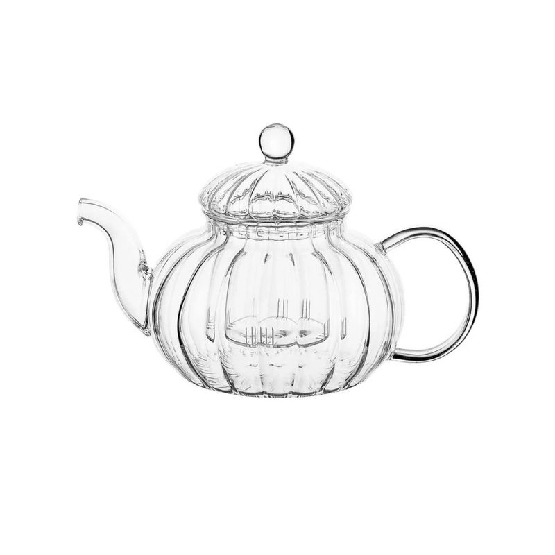 GENERICO - Tetera Borosilicato Vidrio Transparente Con Infusor 600 Ml