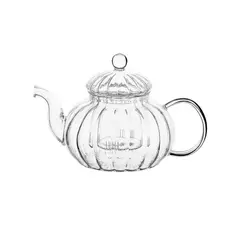 GENERICO - Tetera Borosilicato Vidrio Transparente Con Infusor 600 Ml