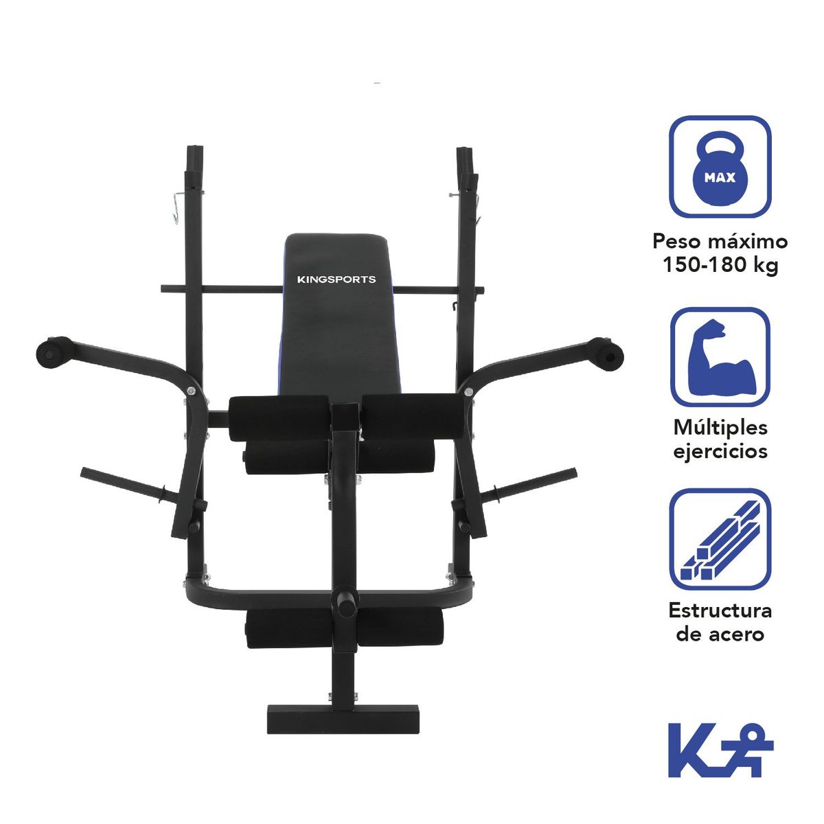 LUMAX - Banco Multiposiciones Para Hacer Ejercicio Pesas Hogar Gym