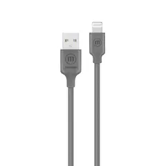 MAXELL - Cable Trenzado Usb A Lightning 2 Metros Carga Rápida Gris