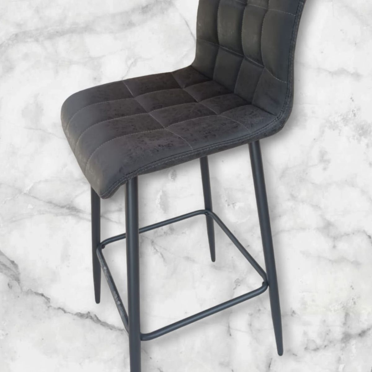 GENERICO - Silla de Bar New York 63 cm Gris 4 Unidades