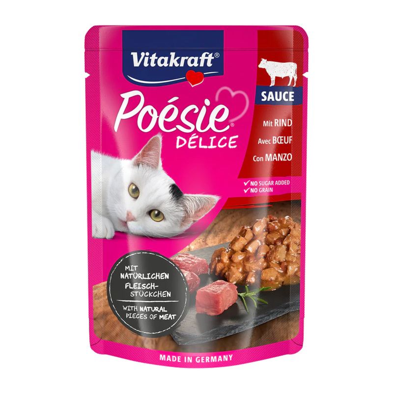 VITAKRAFT - Vitakraft Alimento Poesi Delice Gato Sabor Carne 85gr