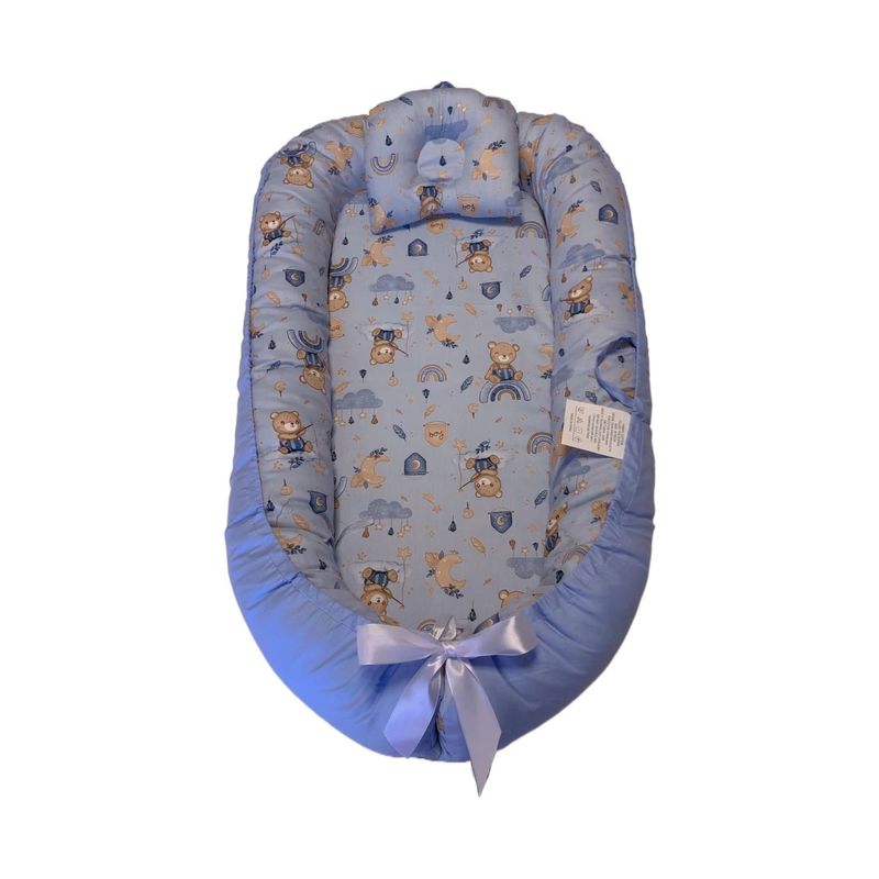 BABYLUNA - Cama Cojín Nido Colecho Con Almohada Algodón Reforzada D10