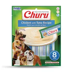 INABA - Churu Para Perro Pollo y Atun 8 Tubos de 20 grs