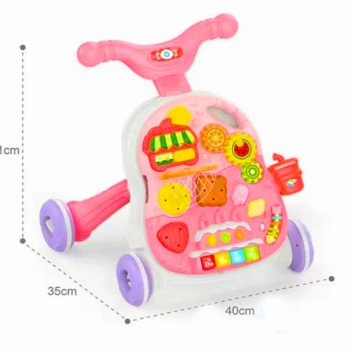 KIDSCOOL - Caminador Multifuncional 4 En 1 Rosado