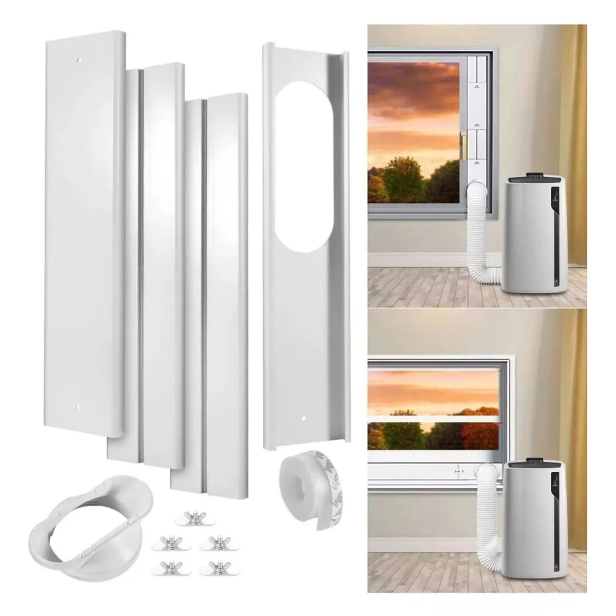 MUNDO MAGIA - Kit De Ventana Aire Acondicionado Portátil - Hasta 220 Cm