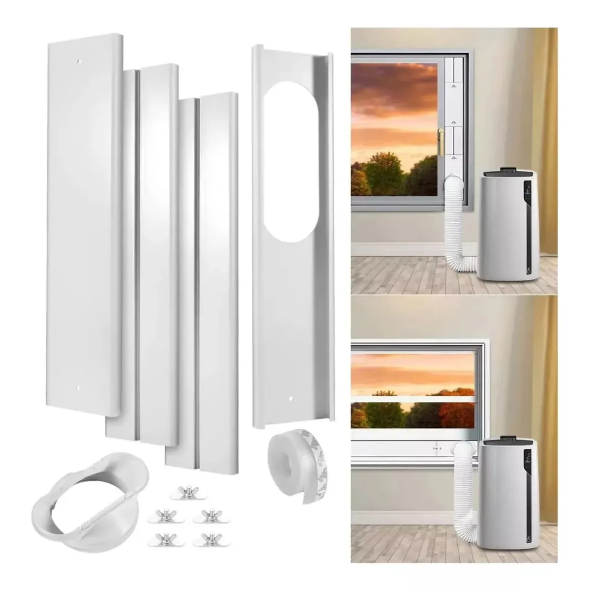 MUNDO MAGIA - Kit De Ventana Aire Acondicionado Portátil - Hasta 220 Cm