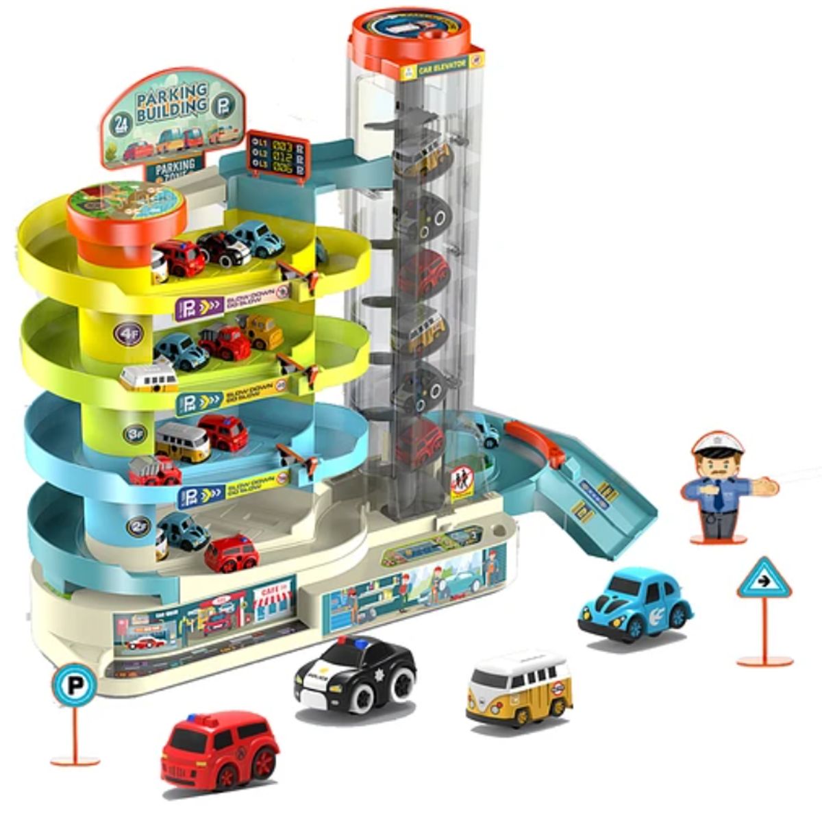 KIDSCOOL - Estacionamiento De Auto con Accesorios