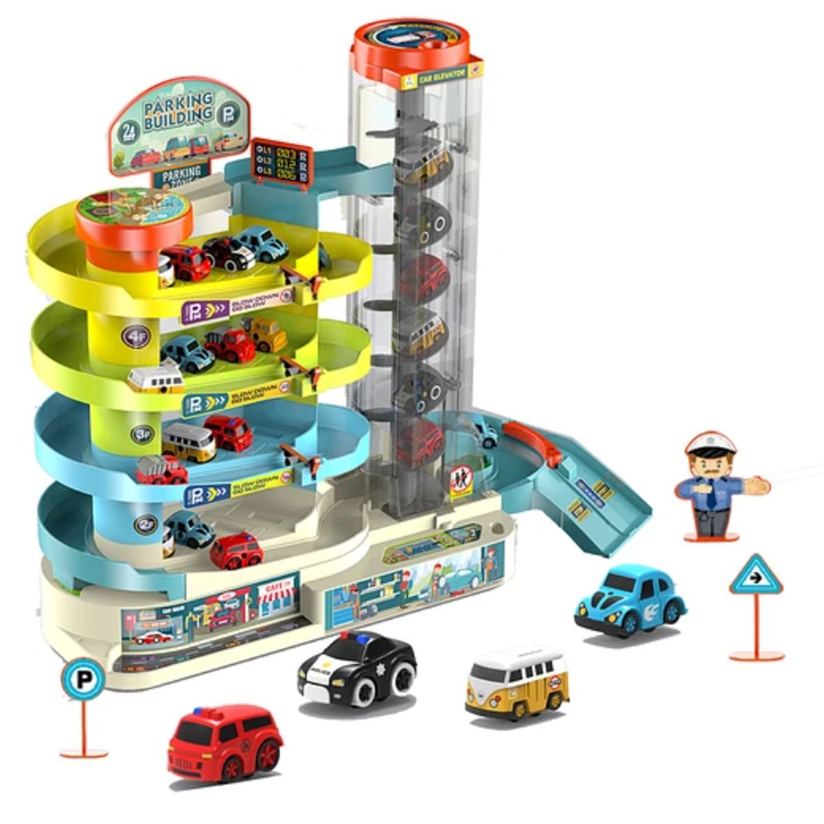 KIDSCOOL - Estacionamiento De Auto con Accesorios