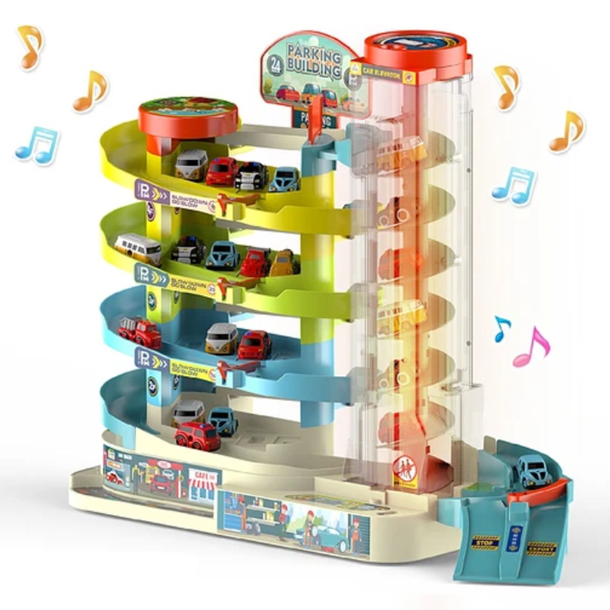 KIDSCOOL - Estacionamiento De Auto con Accesorios