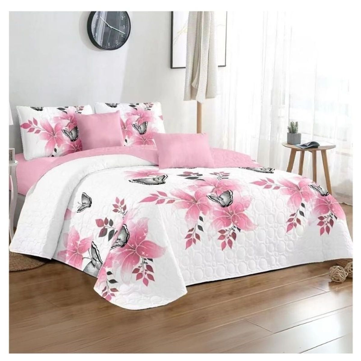 GENERICO - Cubrecama Quilt De Verano 2 Plazas Diseños Estampados Floral