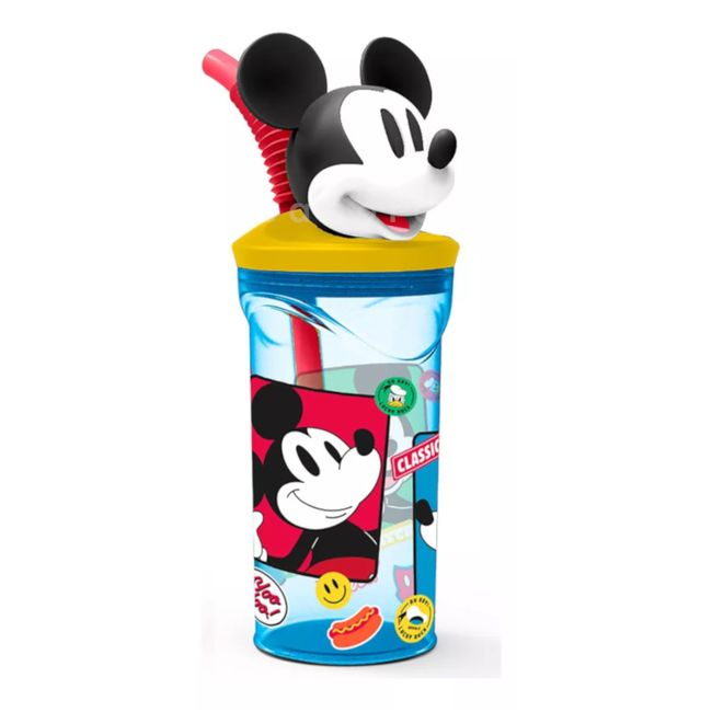 INTEK GAMES - Vaso Con Bombilla Figura 3D Mickey