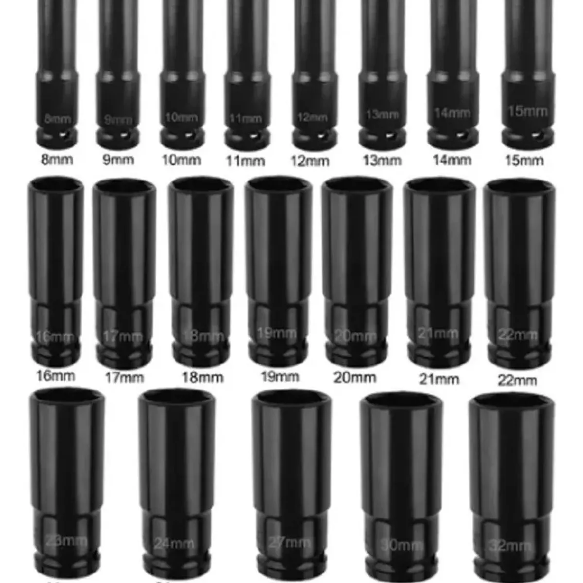 MUNDO MAGIA - 20 Piezas Juego De Dados Llaves Vaso 1/2 Mecanica