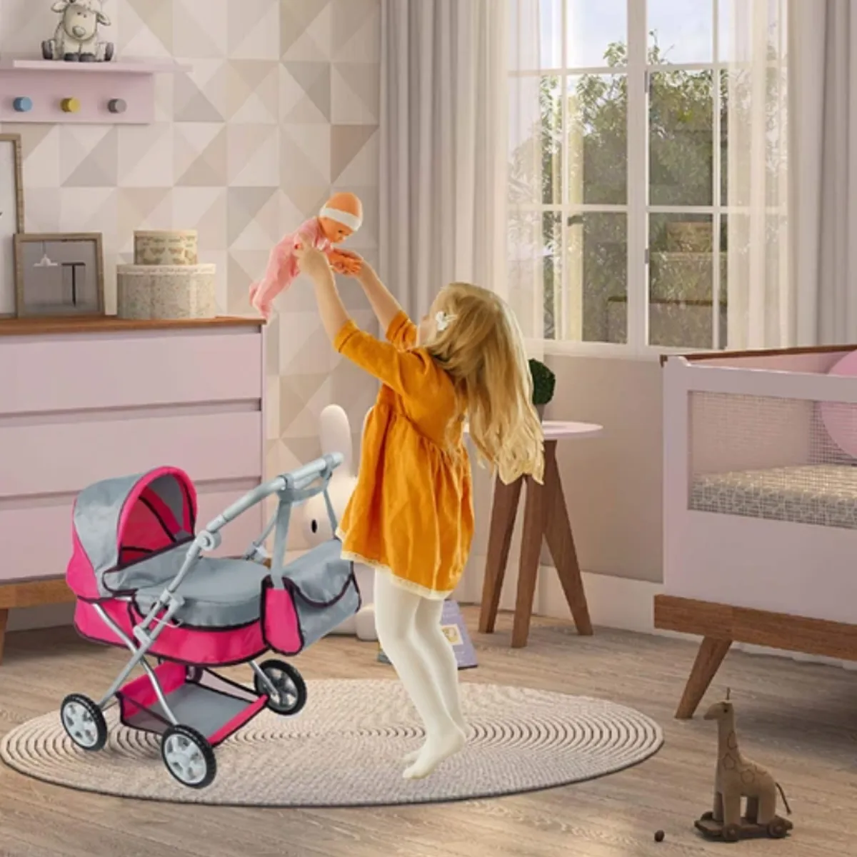 KIDSCOOL - Coche Cuna Juguete Para Muñeca