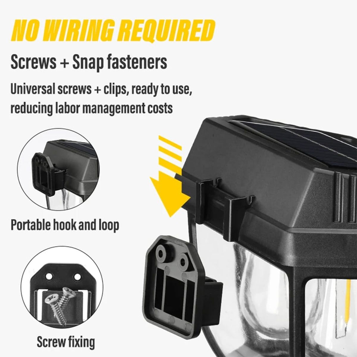 GENERICO - FAROL SOLAR DECORATIVO LUZ CALIDA  DOBLE