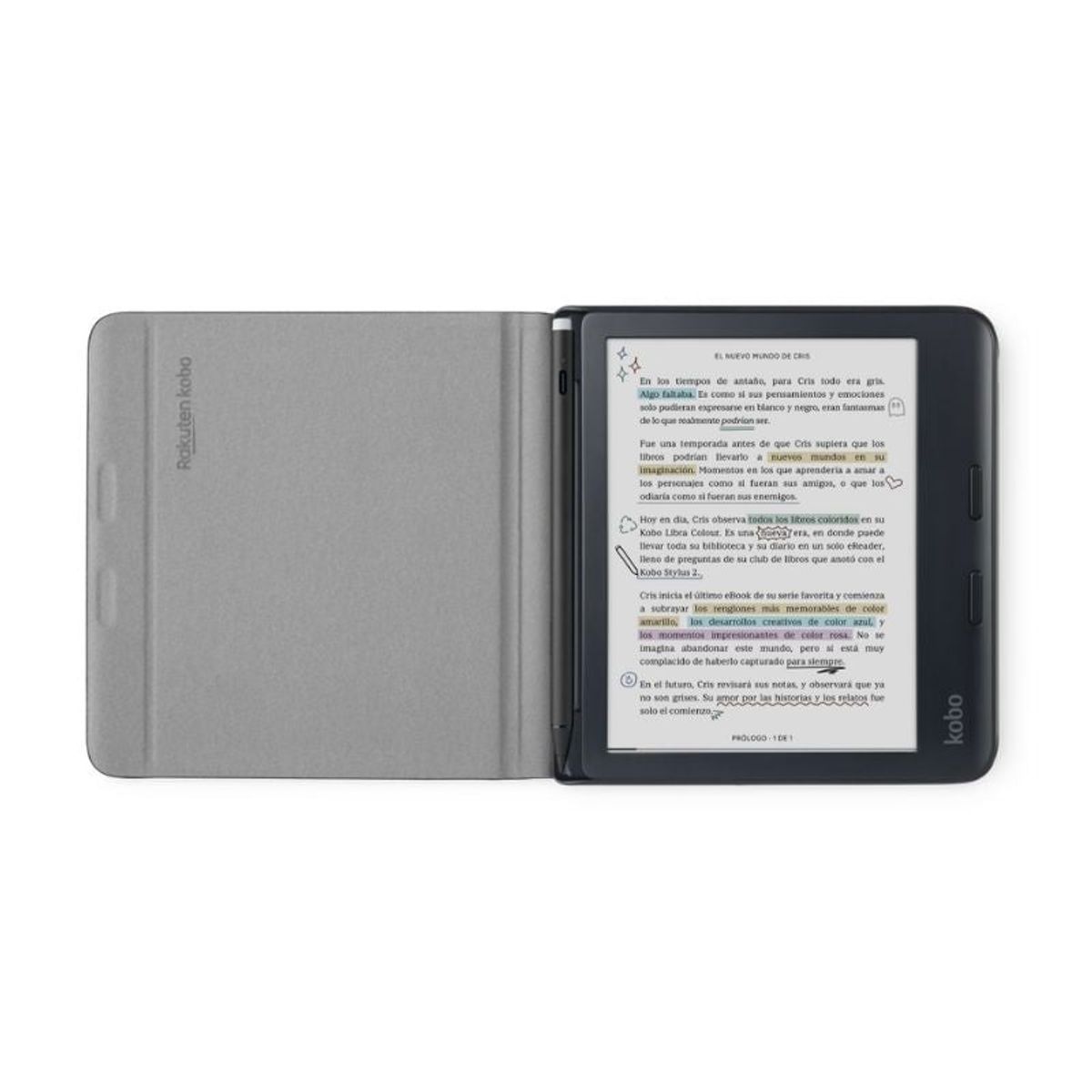 KOBO - Funda Protectora Notebook SleepCover para Kobo Libra Colour - Negro