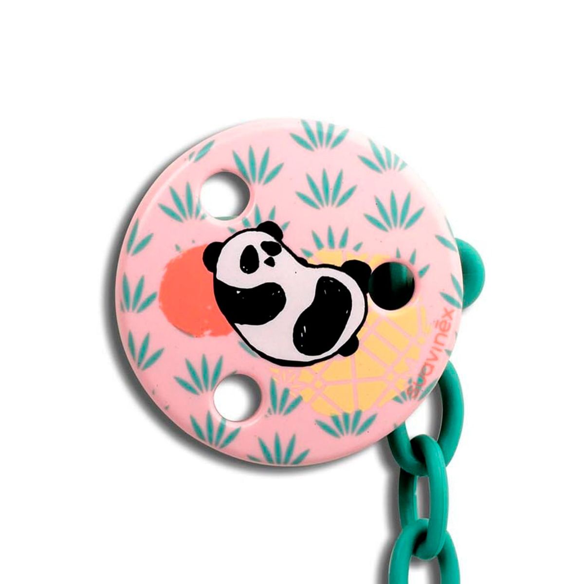 SUAVINEX - BROCHE REDONDO PANDA ROSADO