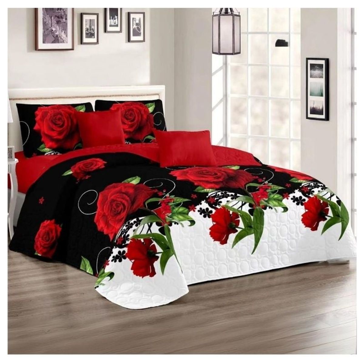 GENERICO - Cubrecama Quilt De Verano King Diseños Estampados Floral