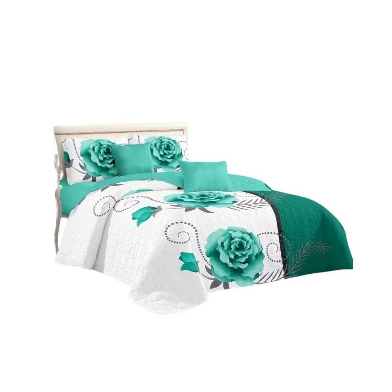 GENERICO - Cubrecama Quilt De Verano King Diseños Estampados Floral