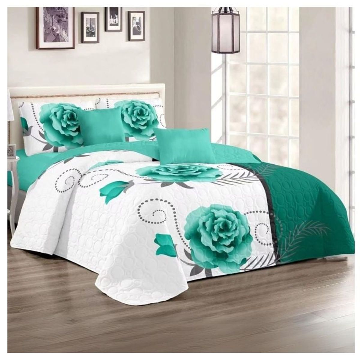 GENERICO - Cubrecama Quilt De Verano King Diseños Estampados Floral