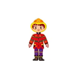 ARTIDIX - Rompecabezas de madera 10 piezas de bombero