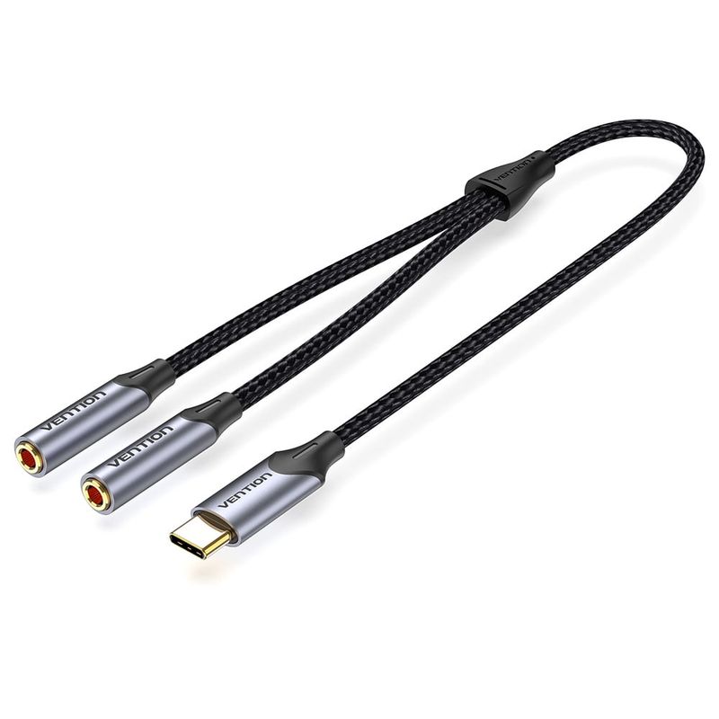 VENTION - Adaptador USB-C a 35mm Dual de Aluminio - Vention