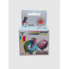 MAX - Cartucho Maxcolor HP MCI-662C color azul rosado y amarillo