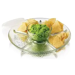 GENERICO - Set De Platos De Vidrio Frost 3 Piezas